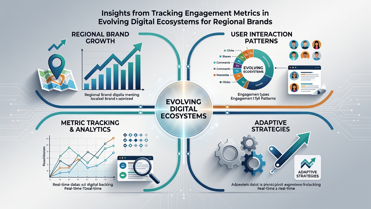 Analytics charts and graphs displayed on a tablet showing engagement trends for regional marketing campaigns